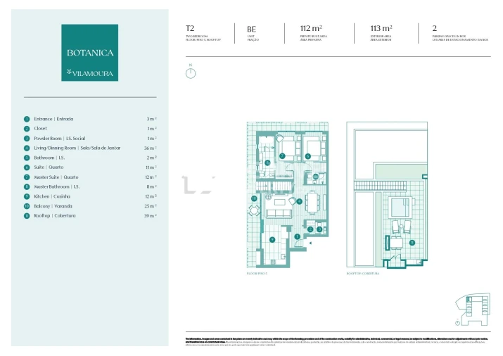Apartamento T2 para Venda em Quarteira Planta 1
