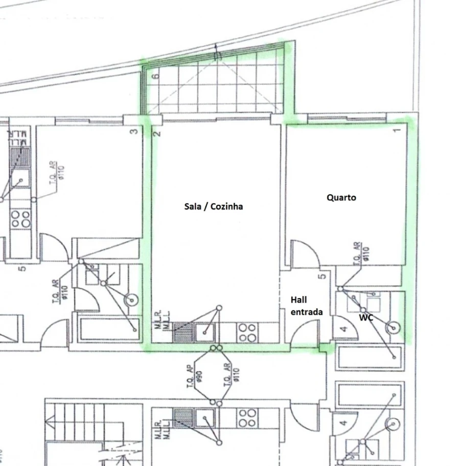 Apartamento T1 para Venda em Albufeira e Olhos de Água Planta 1