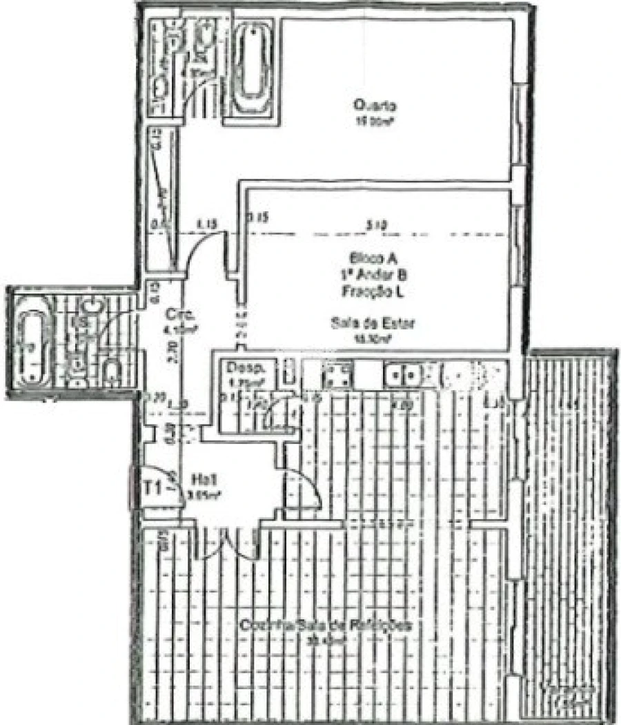 Apartamento T2 para Venda em Silves Planta 1