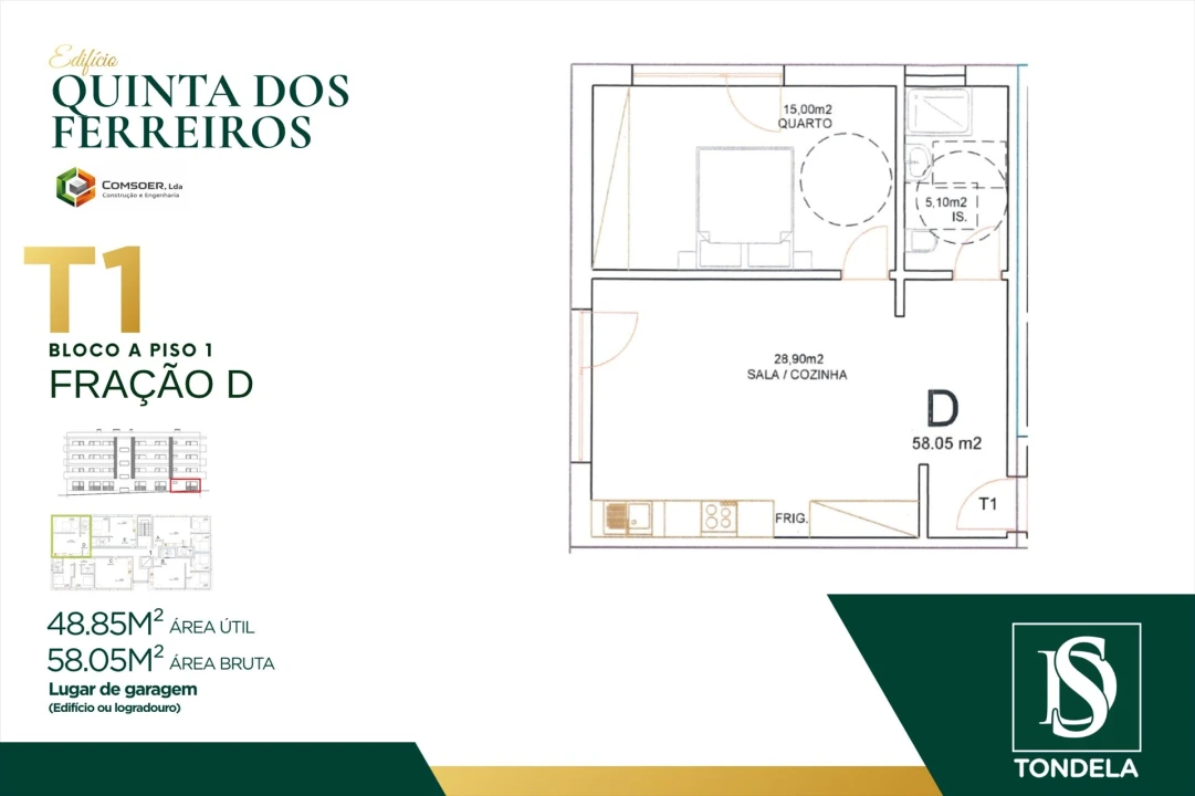 Apartamento T1 para Venda em Tondela e Nandufe Foto 1