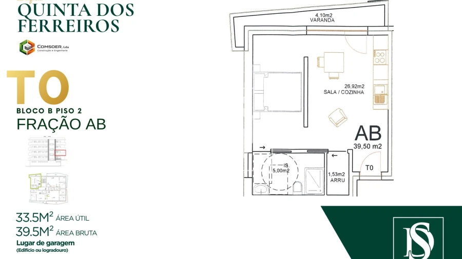 Apartamento T0 para Venda em Tondela e Nandufe