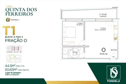 Apartamento T1 para Venda em Tondela e Nandufe