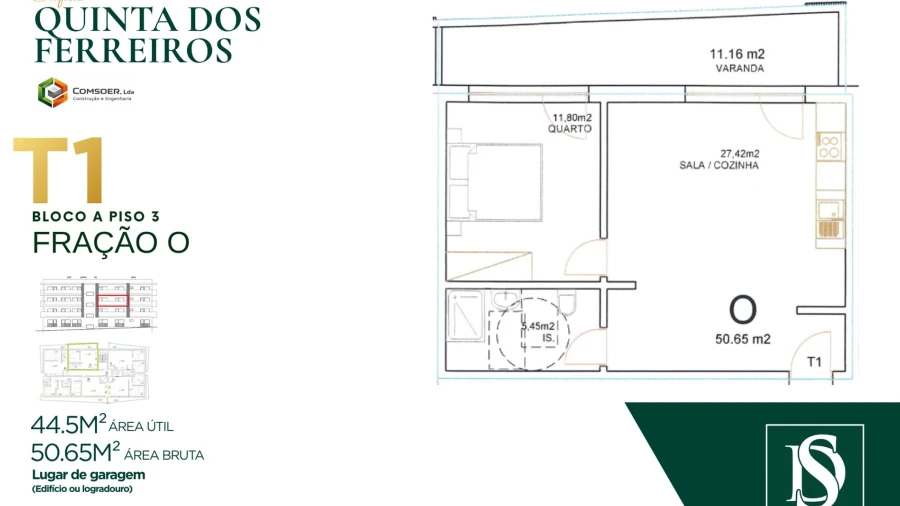 Apartamento T1 para Venda em Tondela e Nandufe