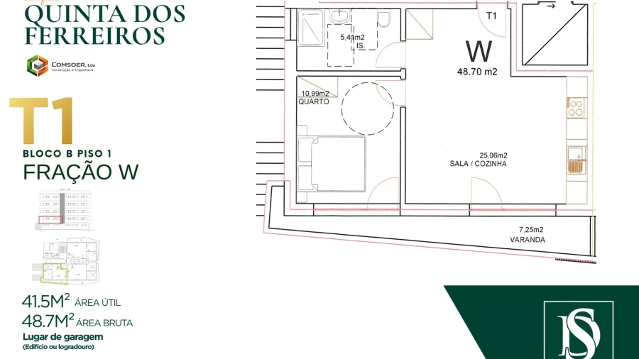 Apartamento T1 para Venda em Tondela e Nandufe
