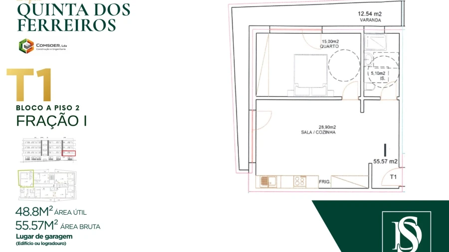Apartamento T1 para Venda em Tondela e Nandufe