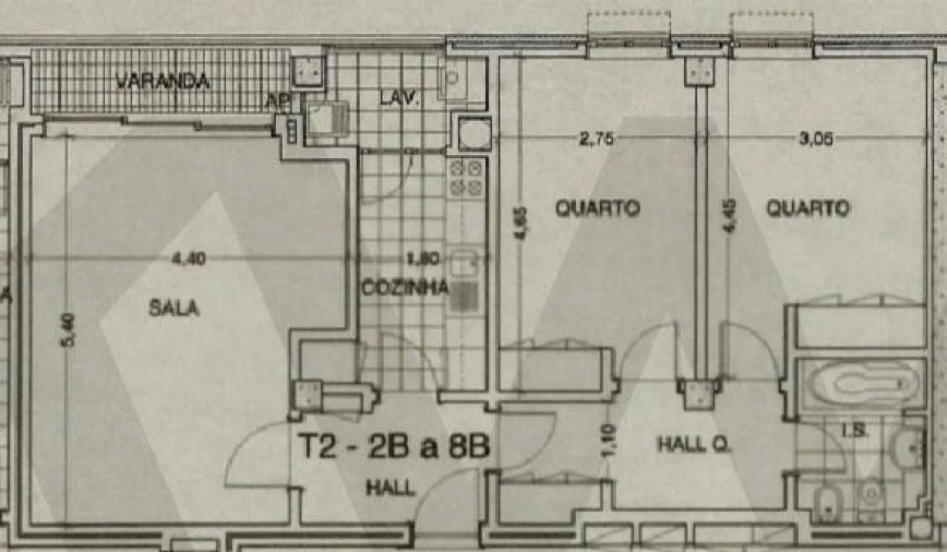 Apartamento T2 para Venda em Lumiar Planta 1