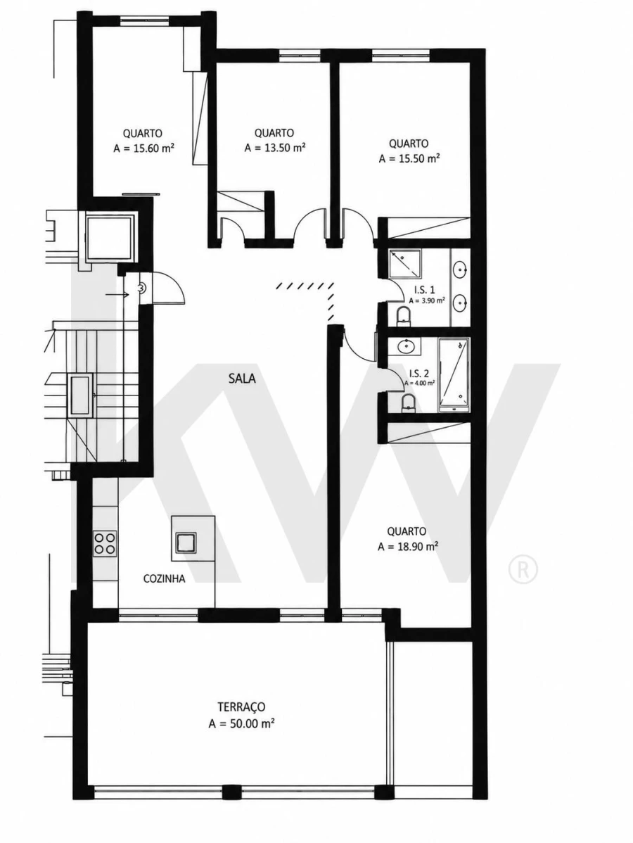 Apartamento T4 para Venda em Oeiras e São Julião da Barra, Paço de Arcos e Caxias Planta 1