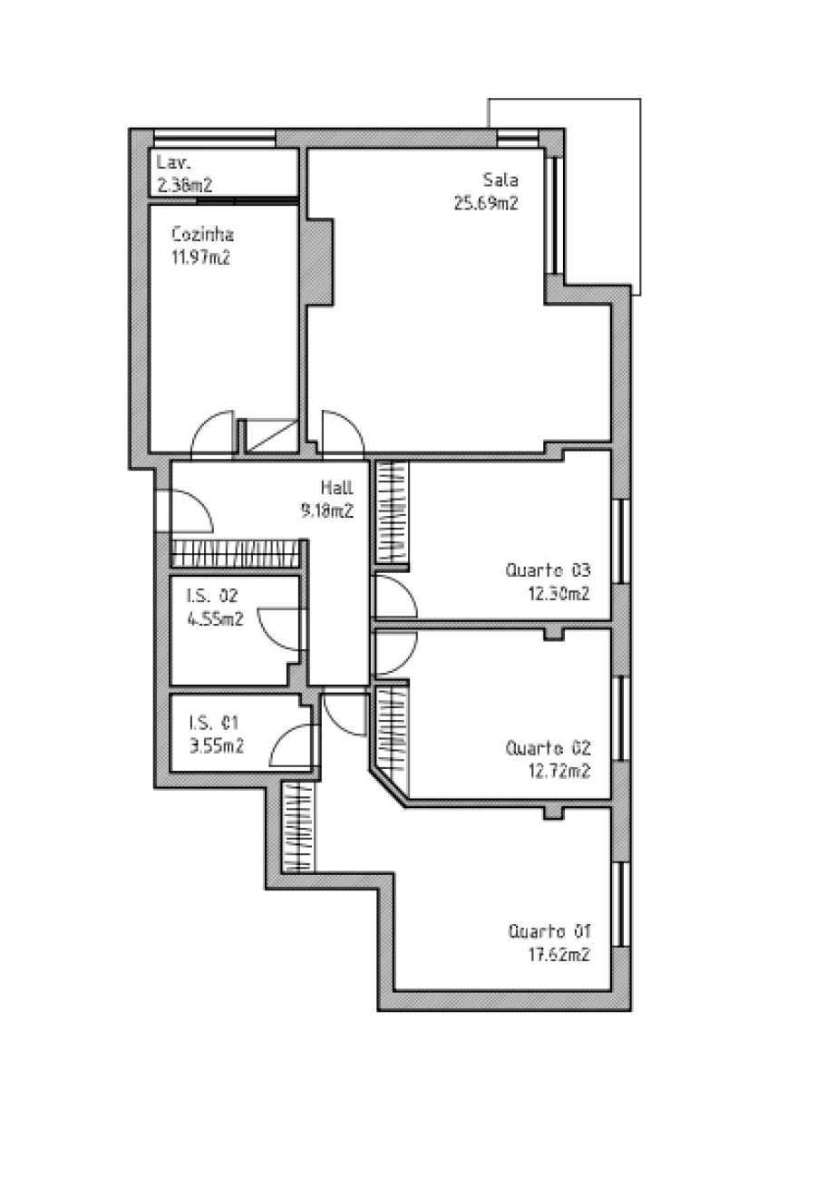 Apartamento T3 para Venda em Fiães Planta 1