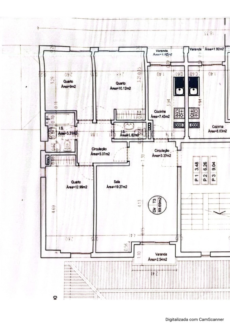 Apartamento T3 para Venda em Portimão Planta 1