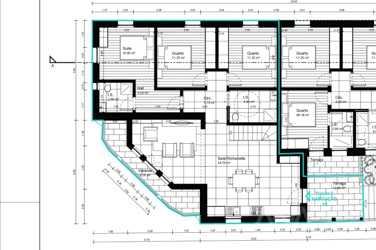 Moradia T3 para Venda em Campo Planta 1