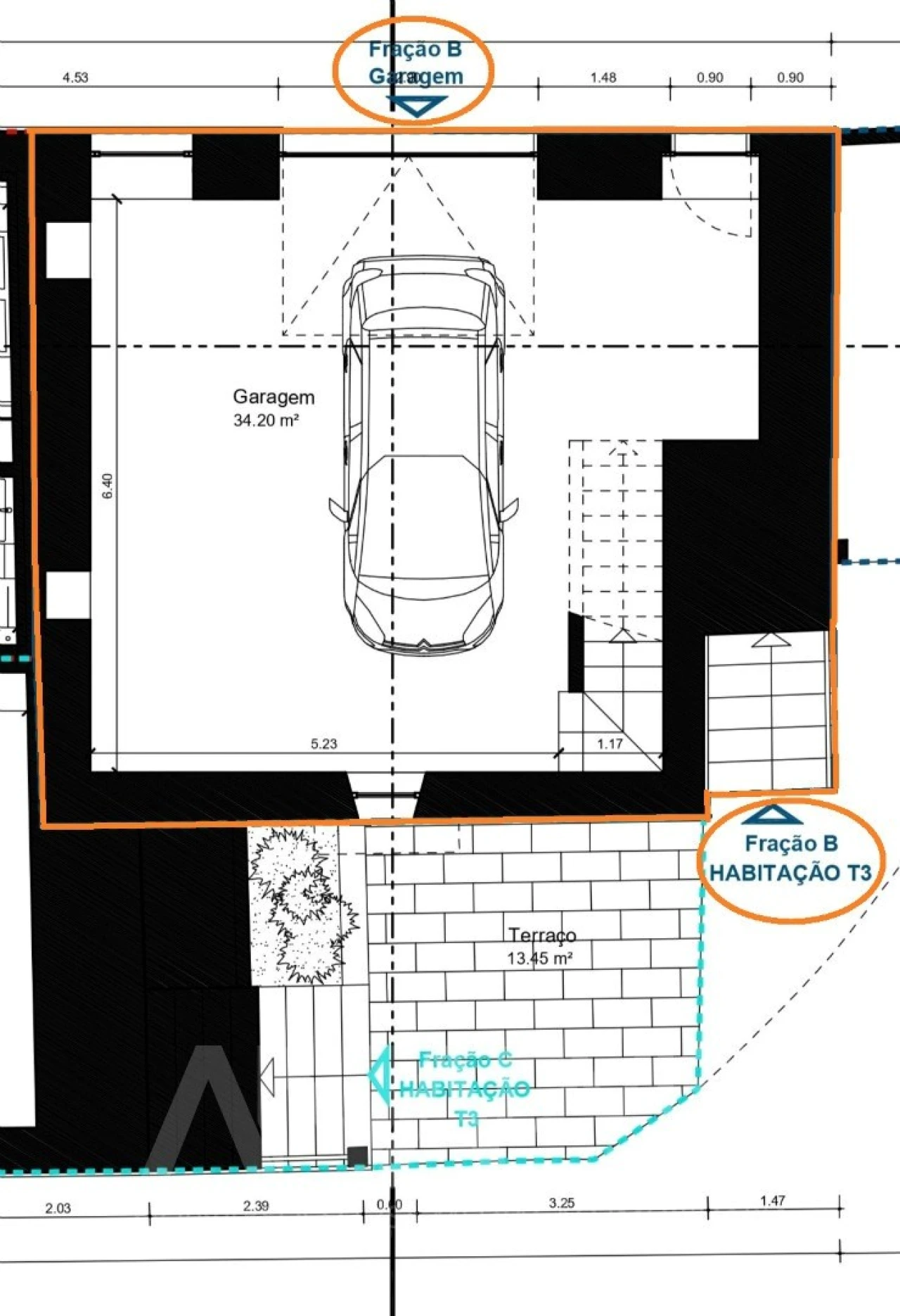Moradia T3 para Venda em Campo Planta 2