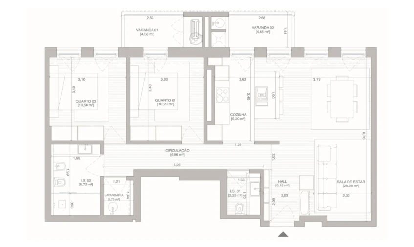 Apartamento T2 para Venda em Ramalde Planta 1
