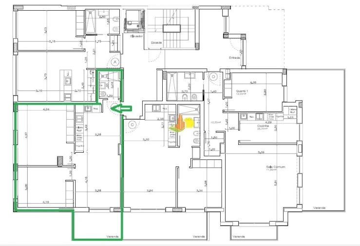 Apartamento T2 para Venda em Buarcos Planta 1