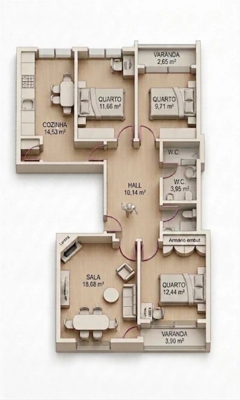 Apartamento T3 para Venda em Alcabideche