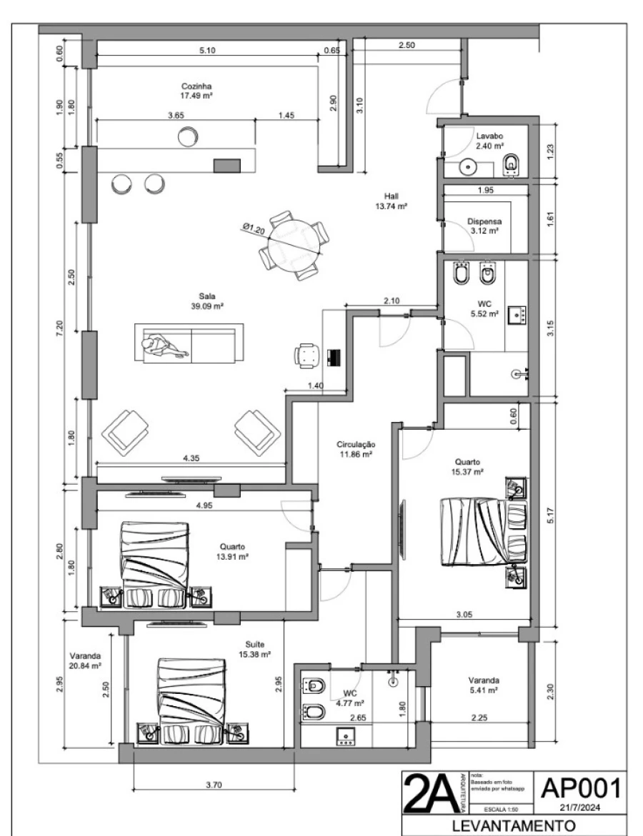 Apartamento T3 para Venda em Alcabideche Planta 1