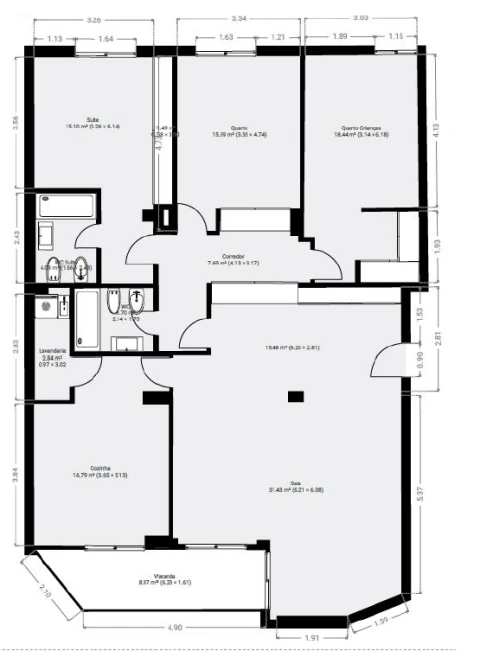 Apartamento T3 para Venda em Viseu