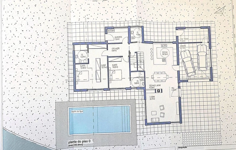 Moradia T4 para Venda em Teixoso e Sarzedo Planta 1