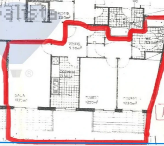 Apartamento T2 para Venda em Viseu Planta 1