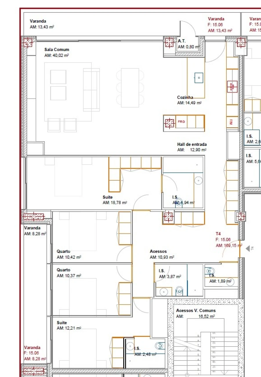 Apartamento T4 para Venda em Ramalde Planta 1