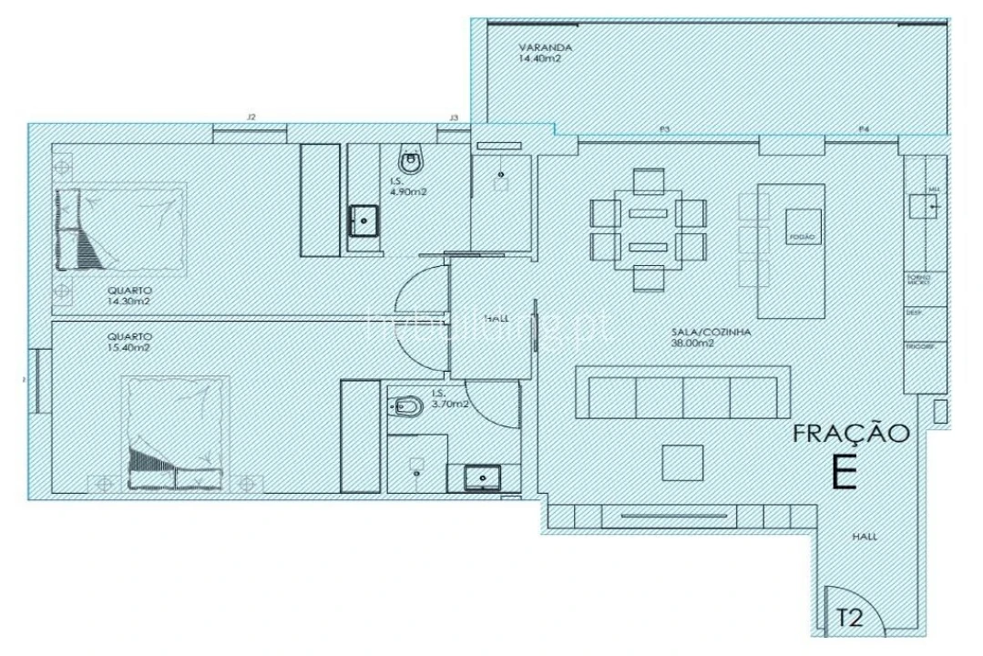 Apartamento T2 para Venda em Merelim (São Pedro) e Frossos Foto 8