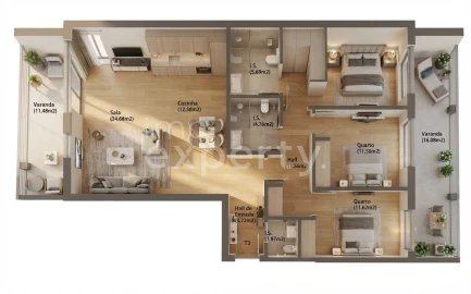 Apartamento T3 para Venda em Tavarede