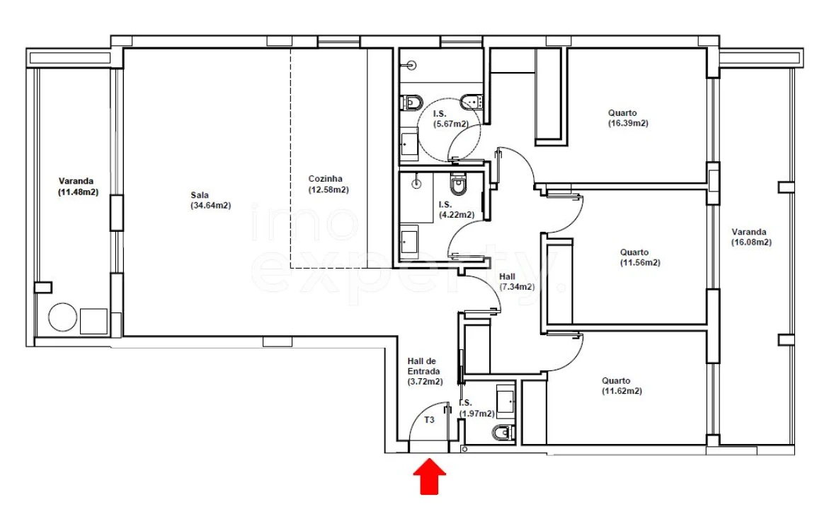 Apartamento T3 para Venda em Tavarede Foto 4