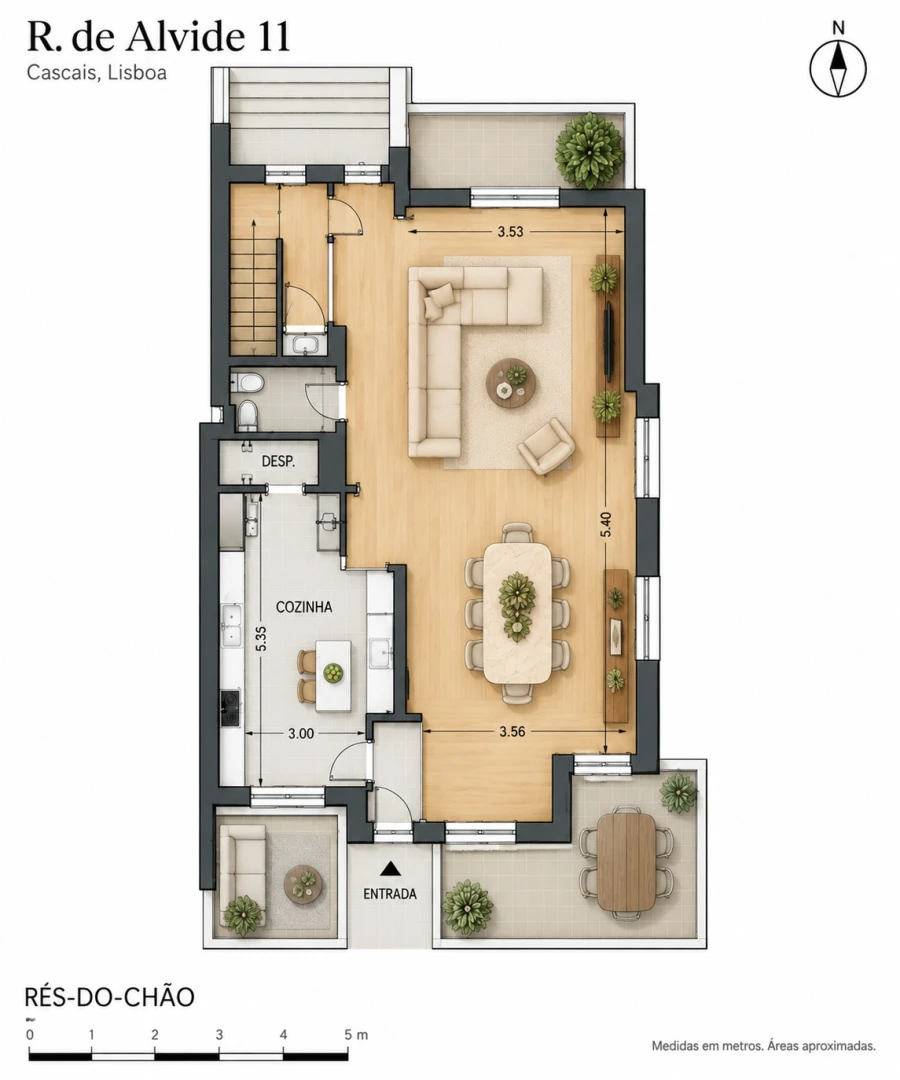Moradia T3 para Venda em Cascais e Estoril Planta 1