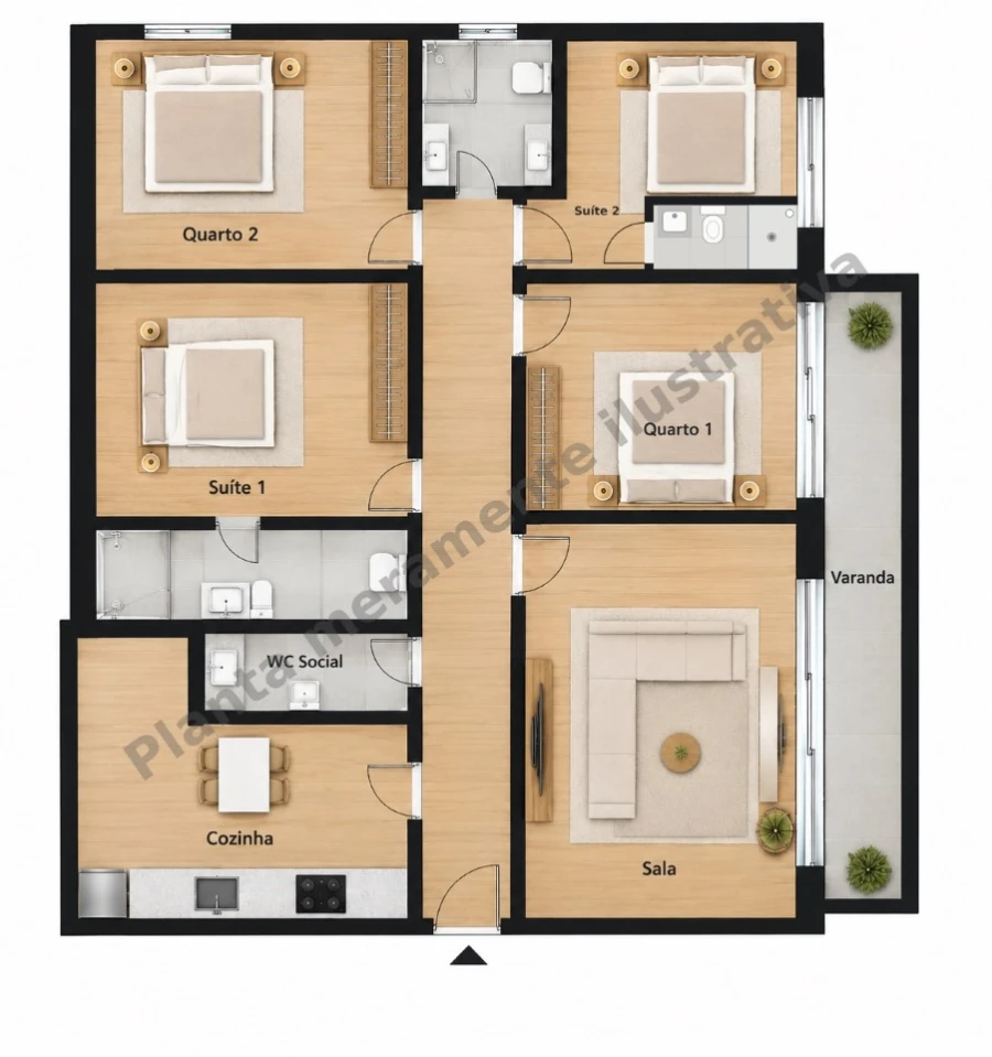 Apartamento T4 para Venda em Olivais Planta 1