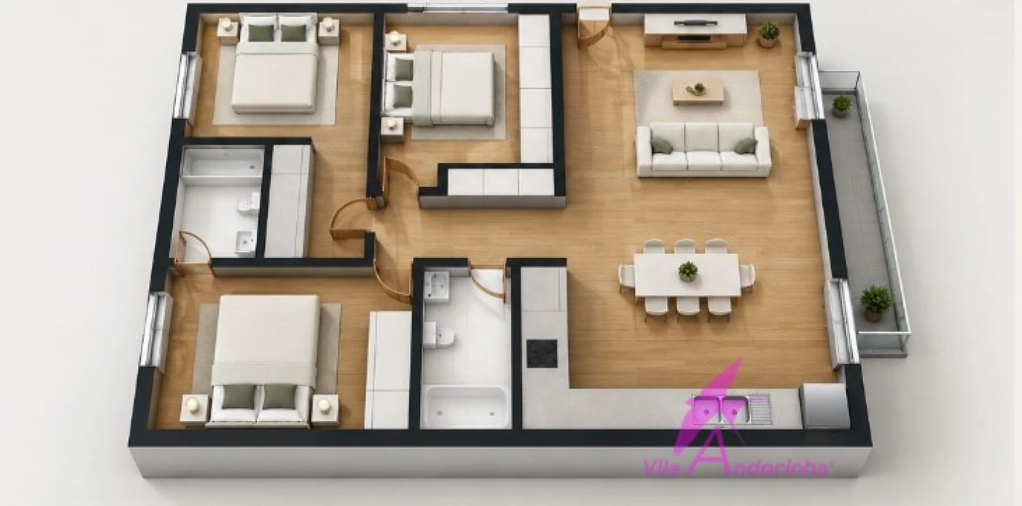 Apartamento para Venda em Santa Marta de Portuzelo Foto 2