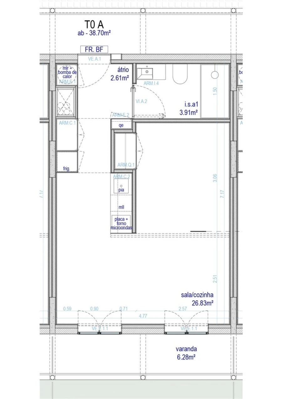Apartamento T1 para Arrendamento em Cedofeita, Santo Ildefonso, Sé, Miragaia, São Nicolau e Vitória Planta 1