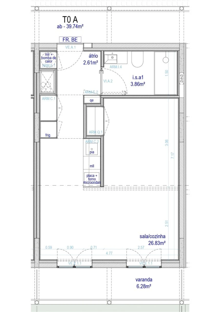 Apartamento T1 para Venda em Cedofeita, Santo Ildefonso, Sé, Miragaia, São Nicolau e Vitória Planta 1