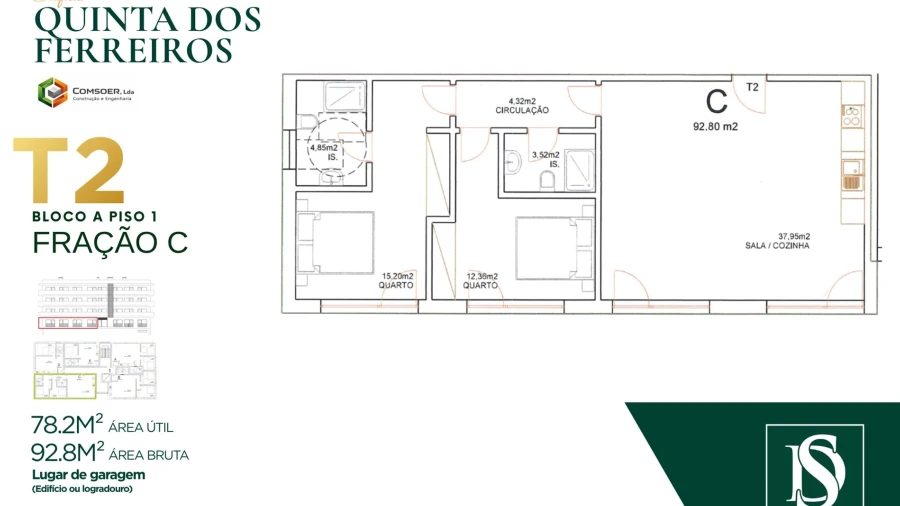 Apartamento T2 para Venda em Tondela e Nandufe