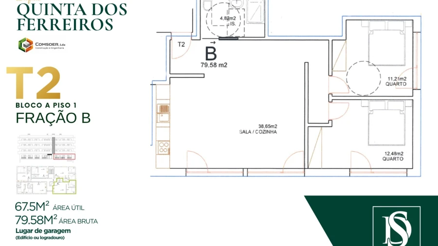 Apartamento T2 para Venda em Tondela e Nandufe