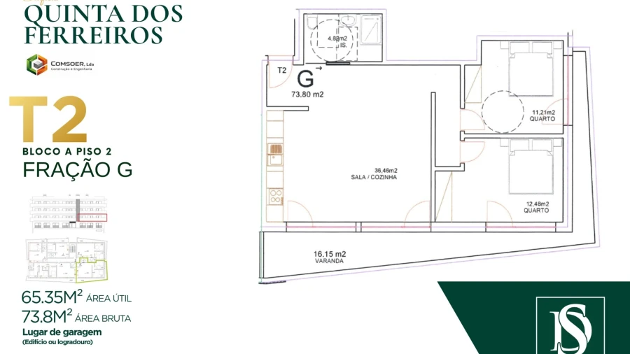 Apartamento T2 para Venda em Tondela e Nandufe