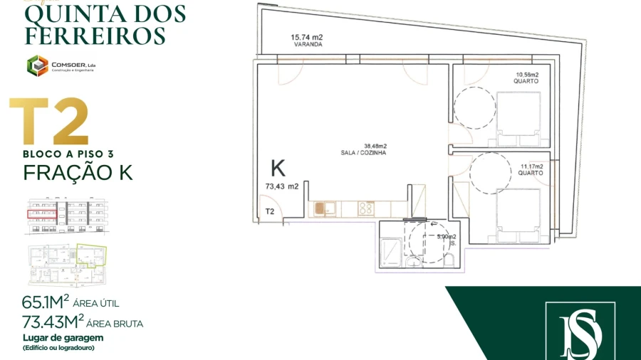 Apartamento T2 para Venda em Tondela e Nandufe