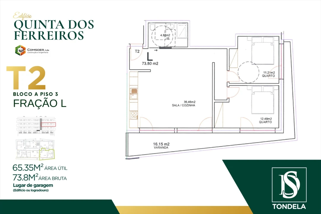 Apartamento T2 para Venda em Tondela e Nandufe Foto 1