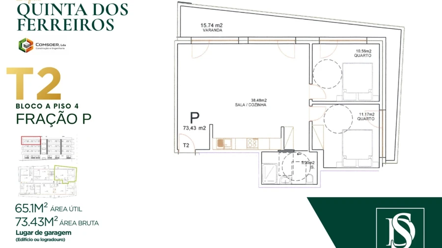 Apartamento T2 para Venda em Tondela e Nandufe