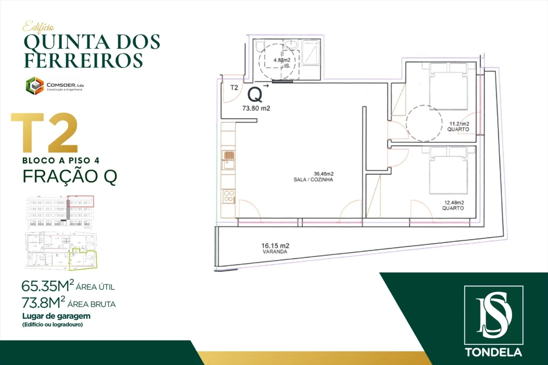 Apartamento T2 para Venda em Tondela e Nandufe Foto 1