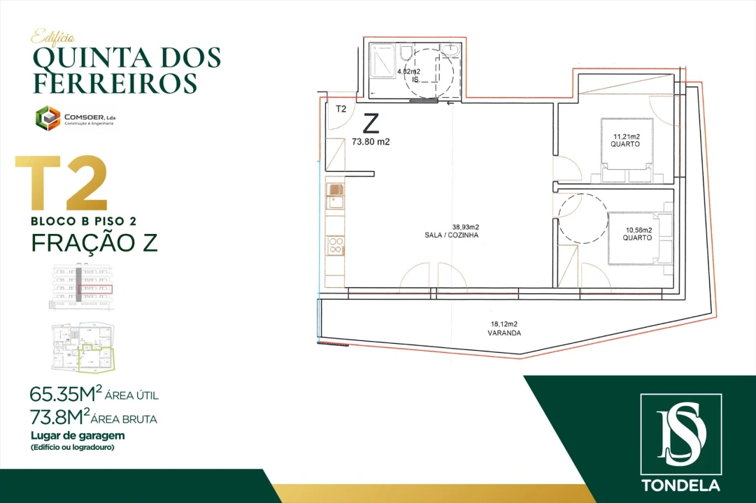 Apartamento T2 para Venda em Tondela e Nandufe Foto 1