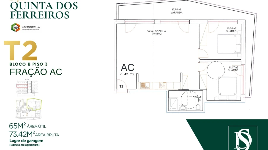Apartamento T2 para Venda em Tondela e Nandufe