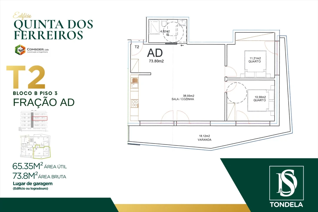 Apartamento T2 para Venda em Tondela e Nandufe Foto 1