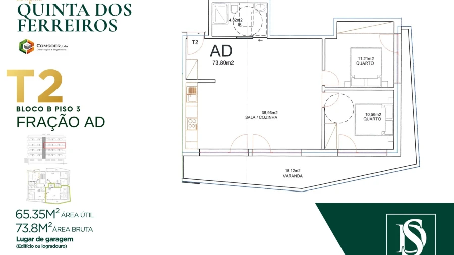 Apartamento T2 para Venda em Tondela e Nandufe
