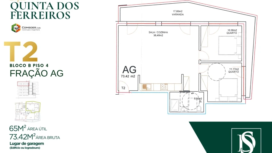 Apartamento T2 para Venda em Tondela e Nandufe