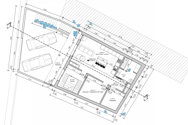 Apartamento T2 para Venda em Viana do Alentejo Planta 1