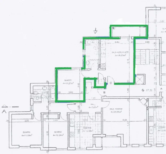 Apartamento T1 para Venda em Ericeira Planta 1