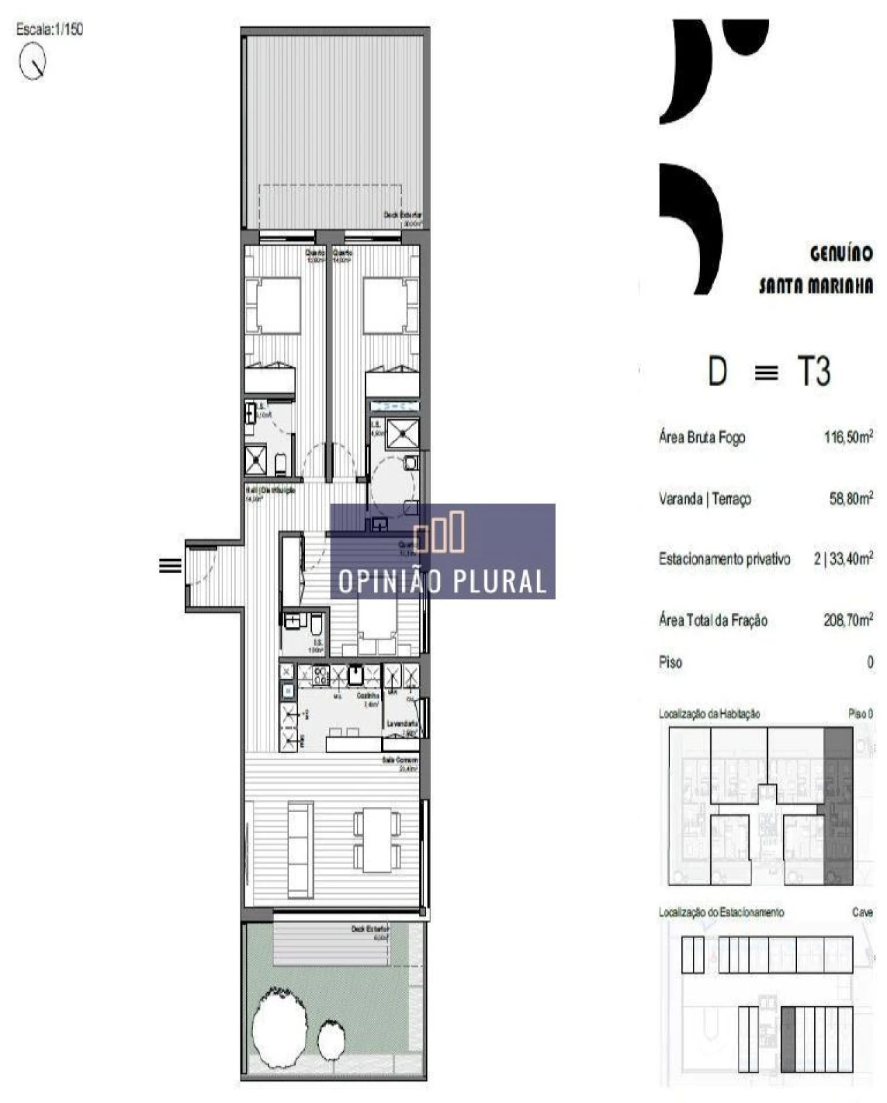 Apartamento T3 para Venda em Santa Marinha e São Pedro da Afurada Foto 12