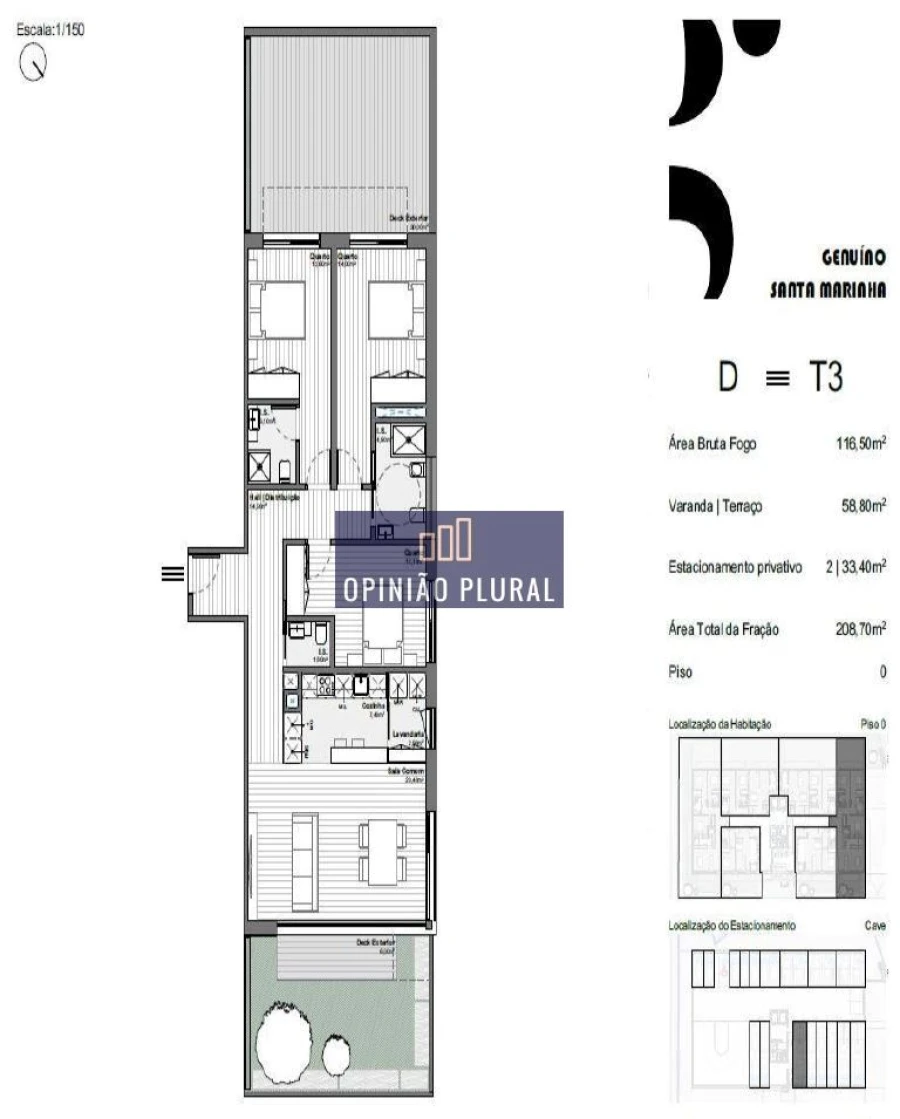 Apartamento T3 para Venda em Santa Marinha e São Pedro da Afurada Foto 12