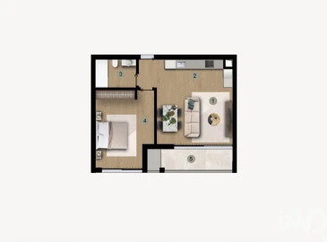 Apartamento T1 para Venda em Camara de Lobos