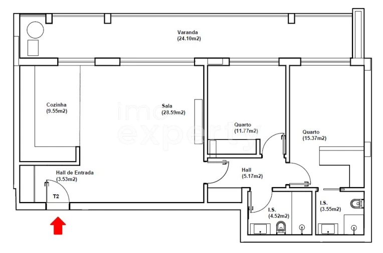 Apartamento T2 para Venda em Tavarede Foto 12