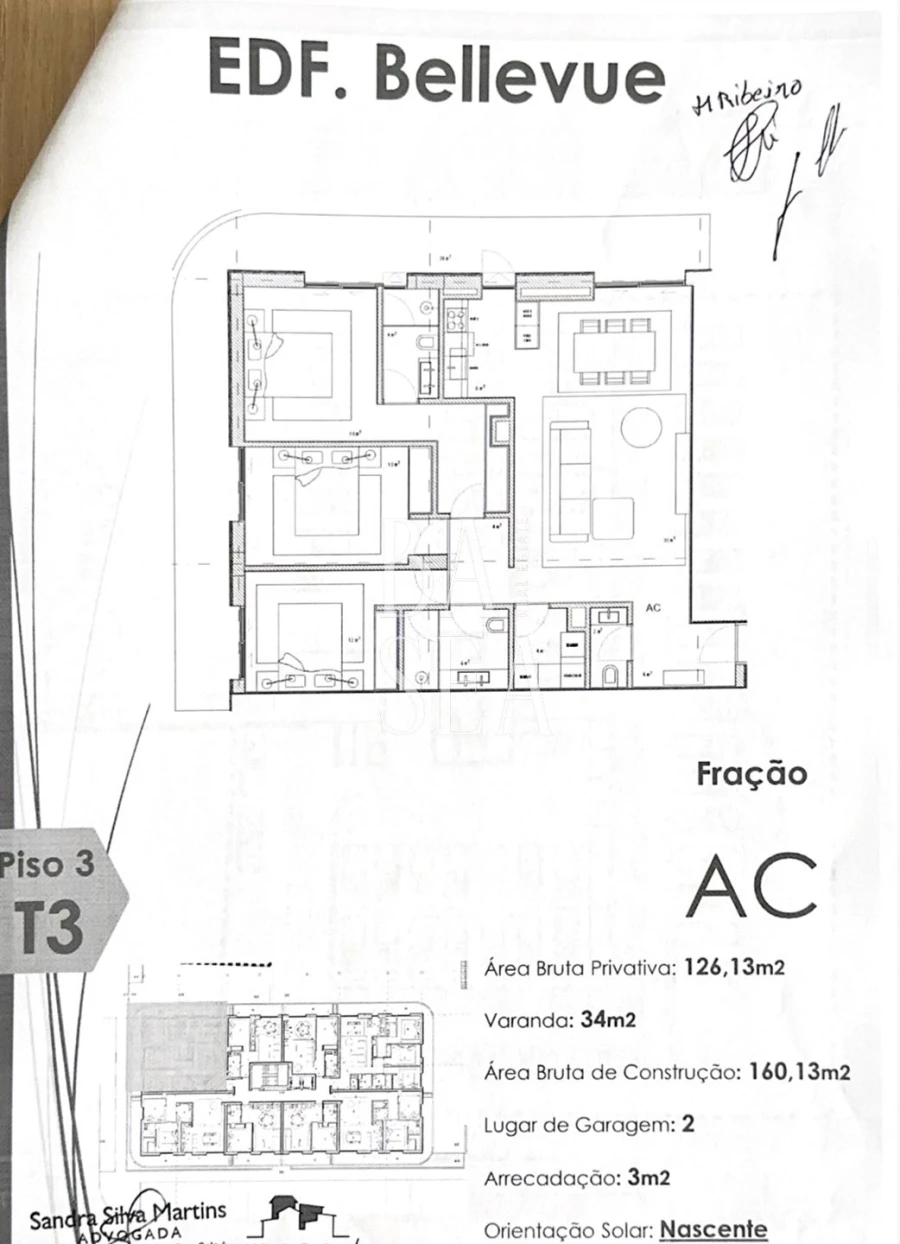 Apartamento T3 para Venda em Meixomil Planta 1